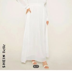 SHEIN | Dresses | Shein Belle Plus Lace Panel Tie Backless Wedding 